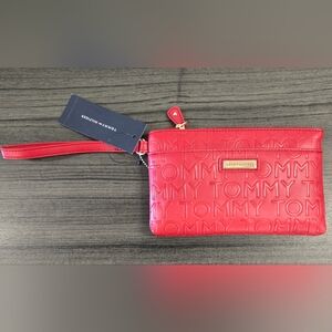 Tommy Hilfiger Red Wristlet Bag